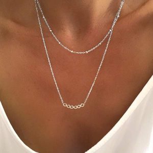 Collier double rang acier