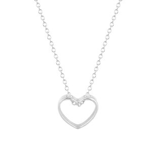 collier femme coeur argent