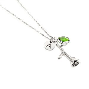 Collier femme personnalisé fleur