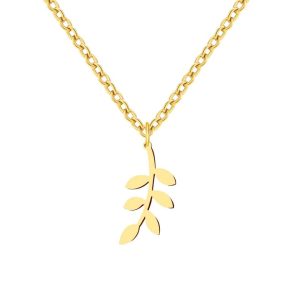 Collier feuille de laurier