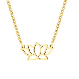 Collier fleur de lotus or