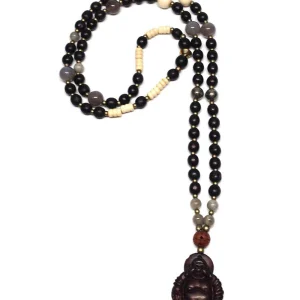 Sautoir tibétain en perles et Buddha rieur - Jewels of Mala