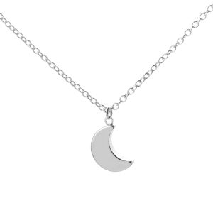 collier femme lune argent
