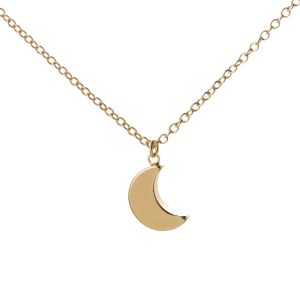 collier femme lune or