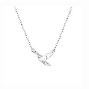 collier origami argent