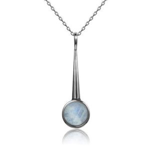 Collier pierre de lune bleu