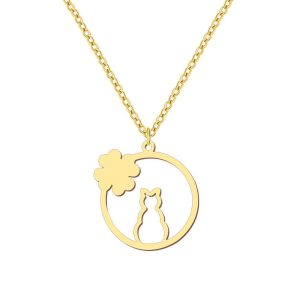 Collier porte-bonheur chat