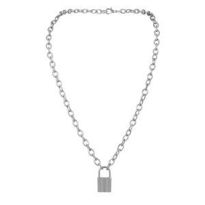 collier tendance 2023- verrou argent