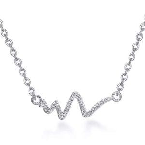 Collier vague argent oxydes de zirconium
