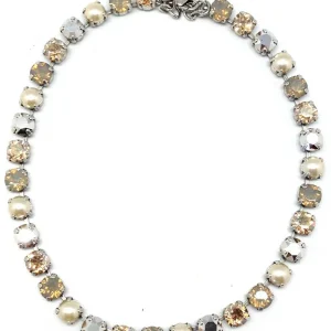 Collier cristaux Swarovski et perle crème - Vogline