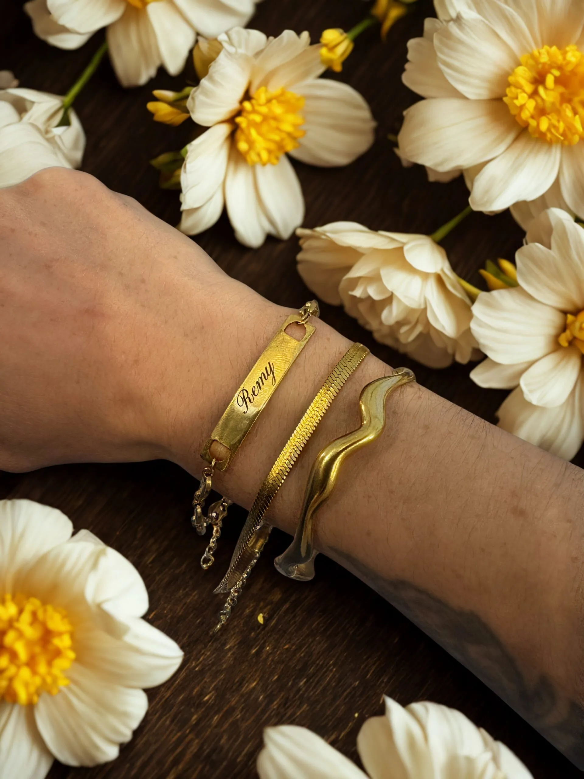 Gourmette Gravure Café (Taille Homme)