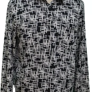 Polo Adapté Tissu léger Style 2-6189 -Noir et Blanc