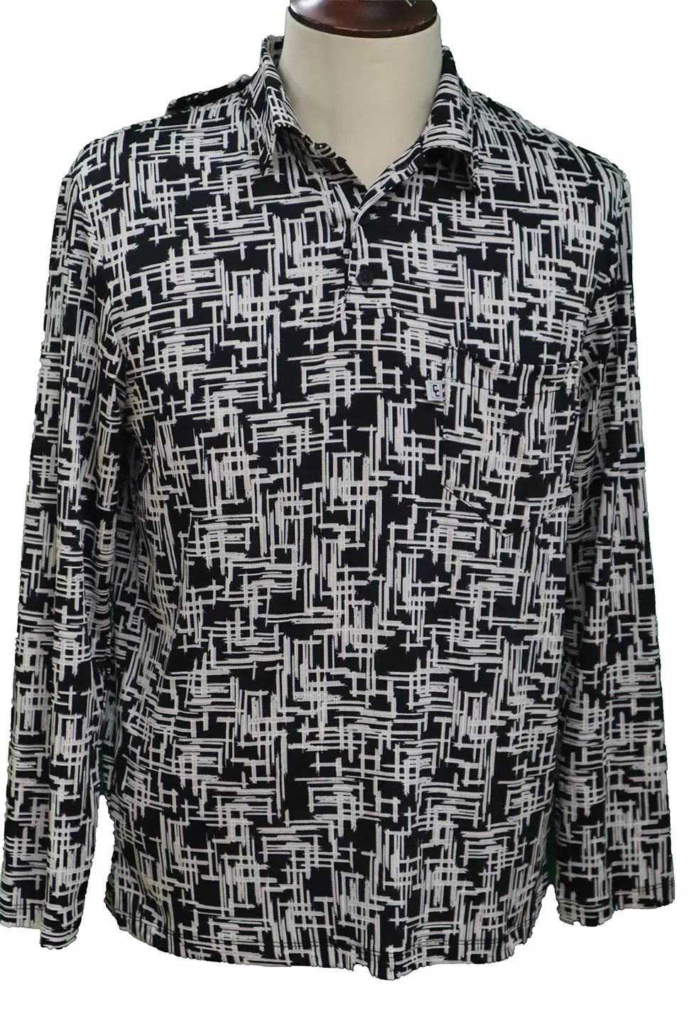 Polo Adapté Tissu léger Style 2-6189 -Noir et Blanc