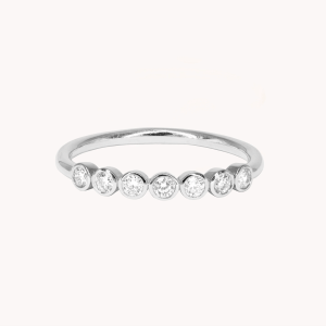 Bague en or blanc 18 carats et diamants – Lorène