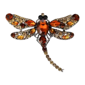 Broche Libellule Marron Relax