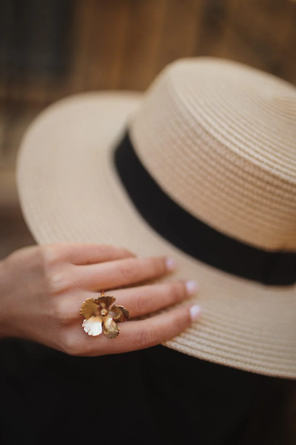 Maxi Bague Orphée Argent Fleur Ajustable – Image 6