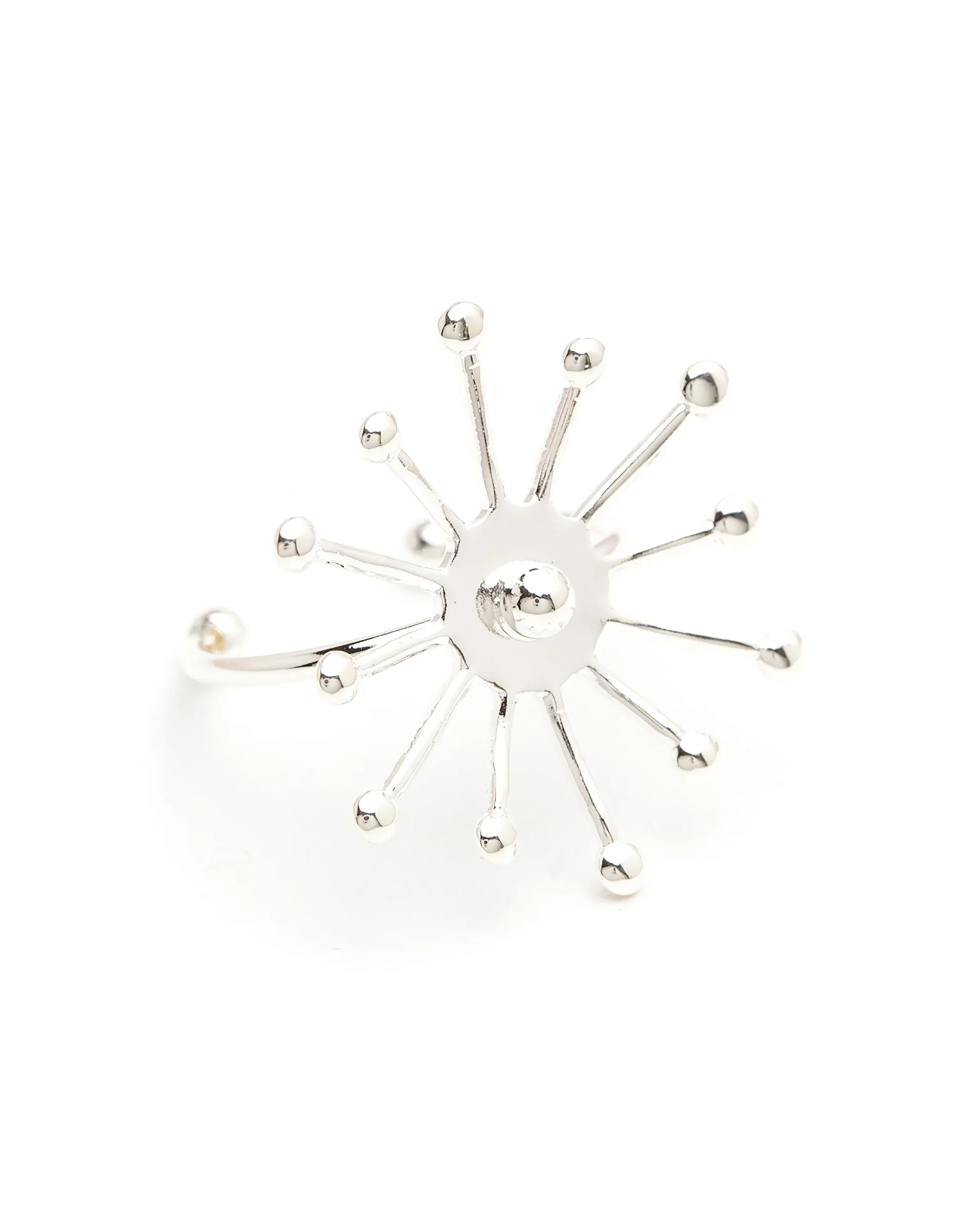 Maxi Bague Rhéa Argent Flocon Ajustable