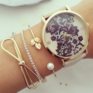 Montre femme dentelle