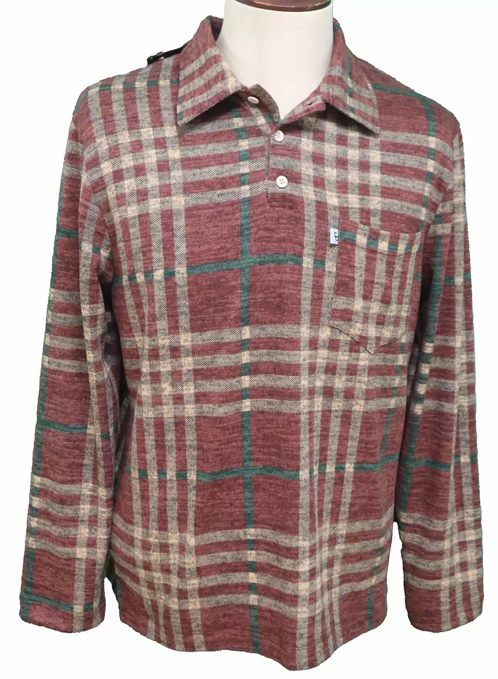 Polo Adapté à Manches Longues Style 2-6189 -Rouille/beige