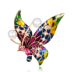 Broche Papillon Mosaïque