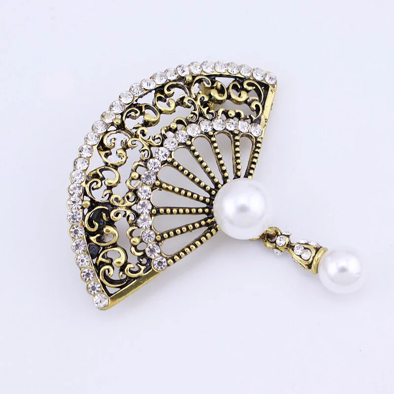 Broche Originale Éventail Doré – Image 2