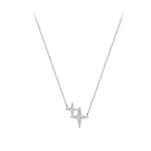 Ras du cou etoiles argent